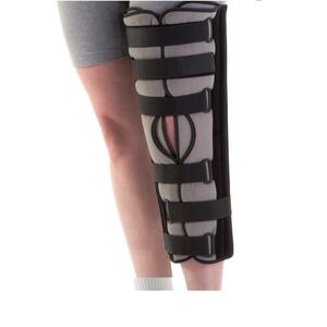 Medline Tri Panel Knee Immobilizer 24 Inch ORT2410024 NIB Black Grey Free Ship